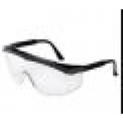 Plasdent UltraV Safety Eyewear, Anti-Fog & Scratch Glasses, Clear Lens, Black Frame, 1 PCS/BAG